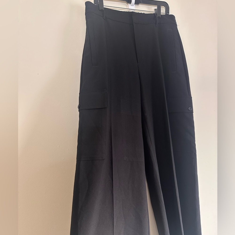 Chico’s Cargo Wideleg Pants Black size 12 - Picture 7 of 12
